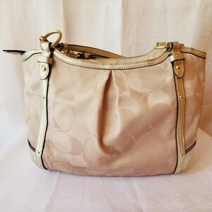 COACH Alexandra Chain Ombre Tote Authentic Light Gold Lavender Preppy Barbiecore